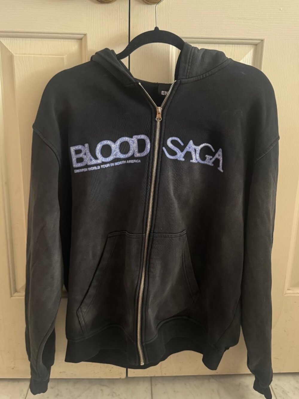 Official ENHYPEN Blood Saga World Tour NA Zip-Up Hoodie Size S NWT